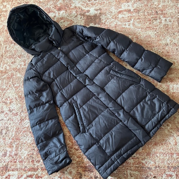 The North Face Womens Small Parka Puffer Jacket Goose Down 600 Fill Quilted Hood